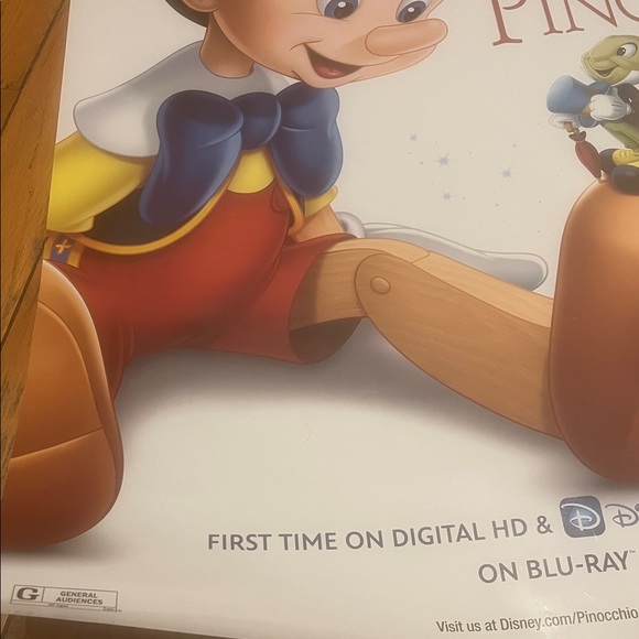 Pinocchio movie poster 22 x 28 Disney animation 2016 - Picture 6 of 15